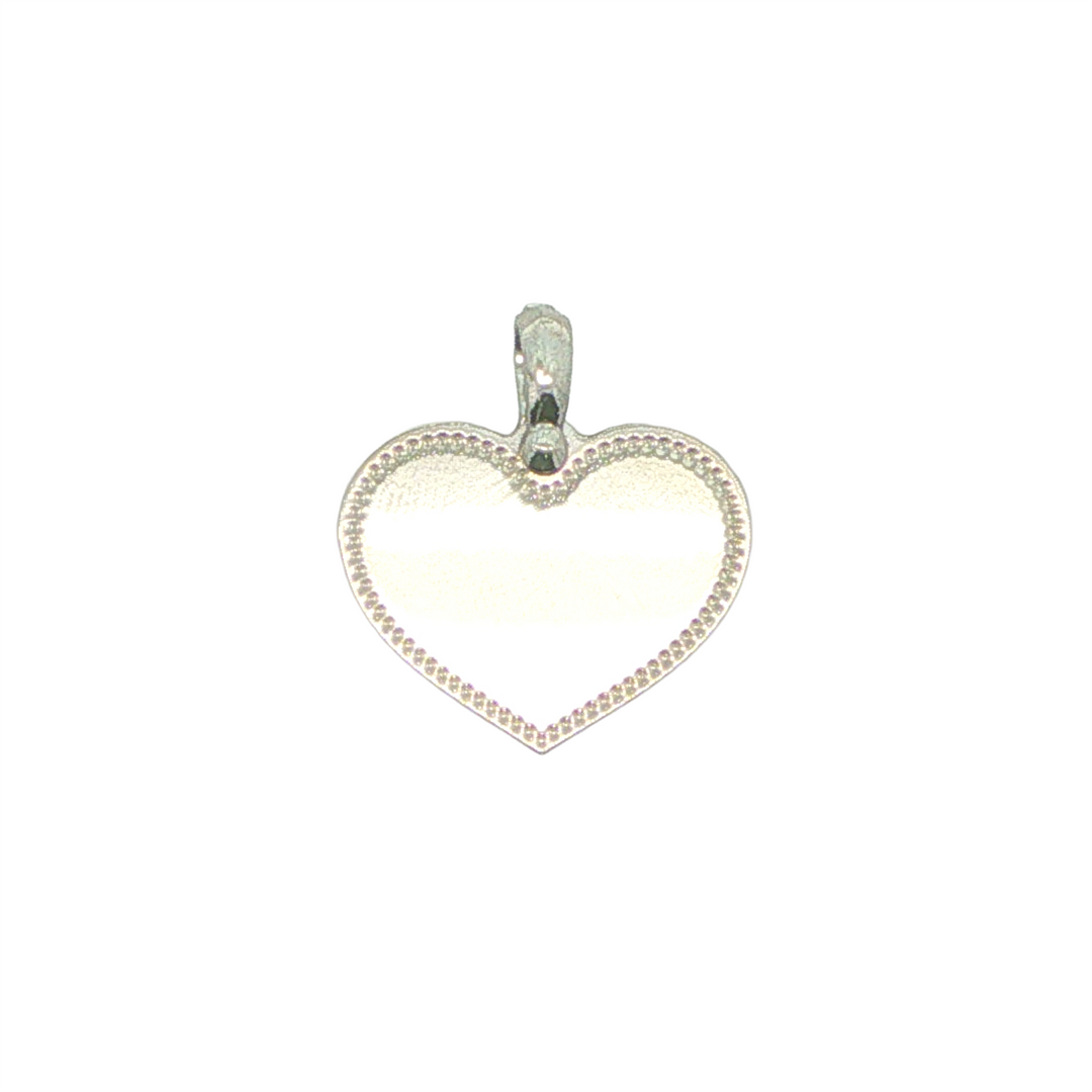 14KT White Gold Heart Pendant