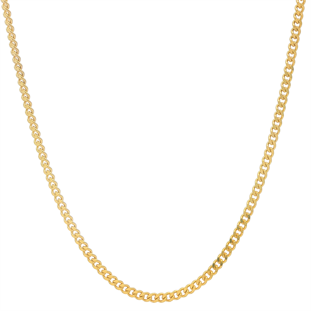 10KT Yellow Gold 1.5mm Curb Chain 20"