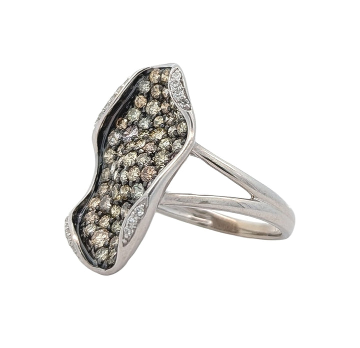 14KT White Gold 1.95ctw Fancy Yellow Diamond Estate Ring