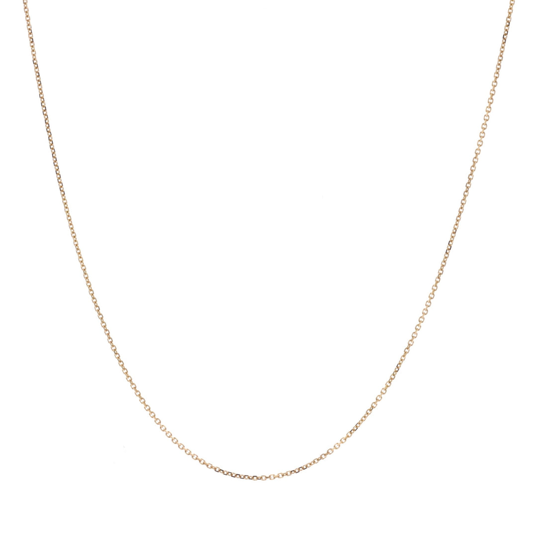 10KT Gold 0.9mm Diamond Cut Anchor 18" Chain
