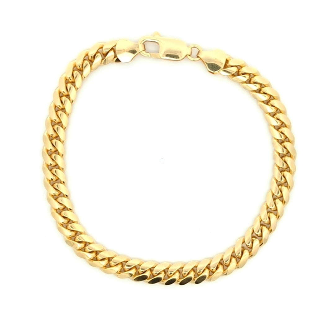 18KT Yellow Gold 8.5" Curb Link Bracelet