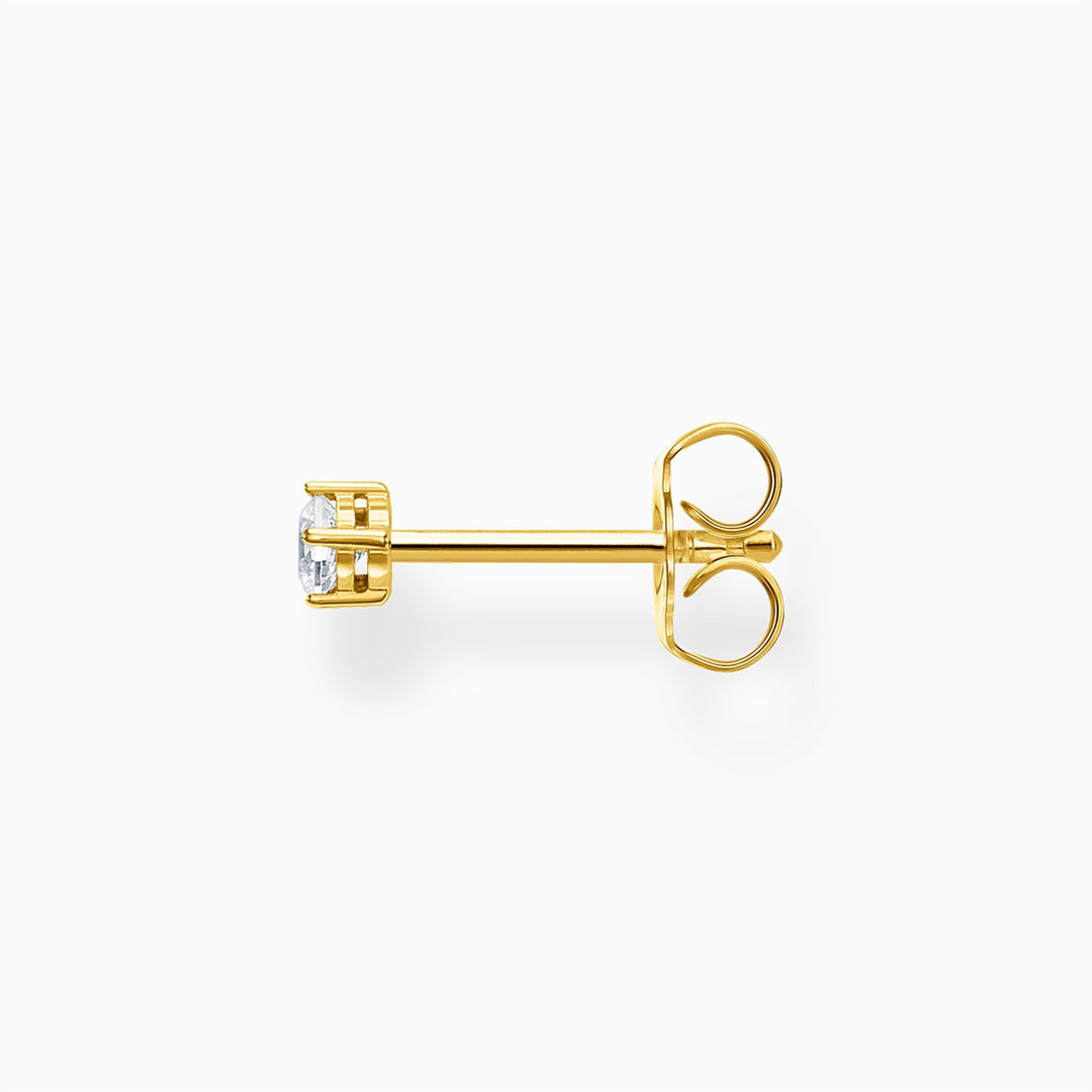 Thomas Sabo Sterling Silver Gold Plated CZ Single Stud Earring