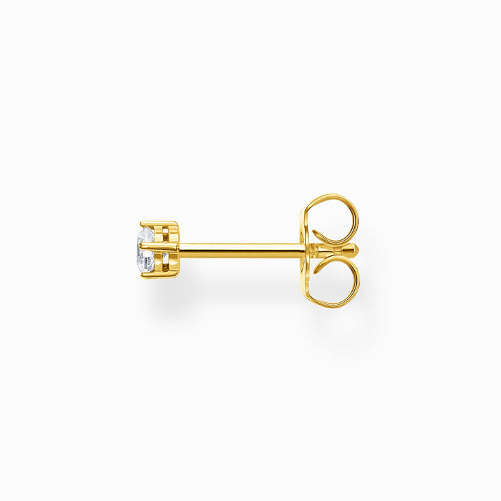 Thomas Sabo Sterling Silver Gold Plated CZ Single Stud Earring