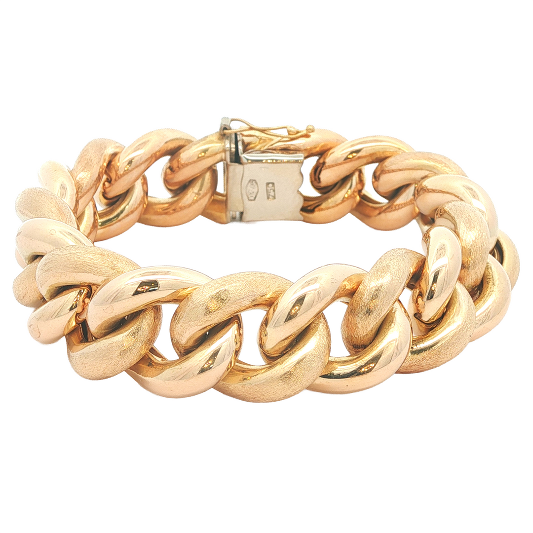 18K Yellow Gold 7 3/4" Curb Link Bracelet