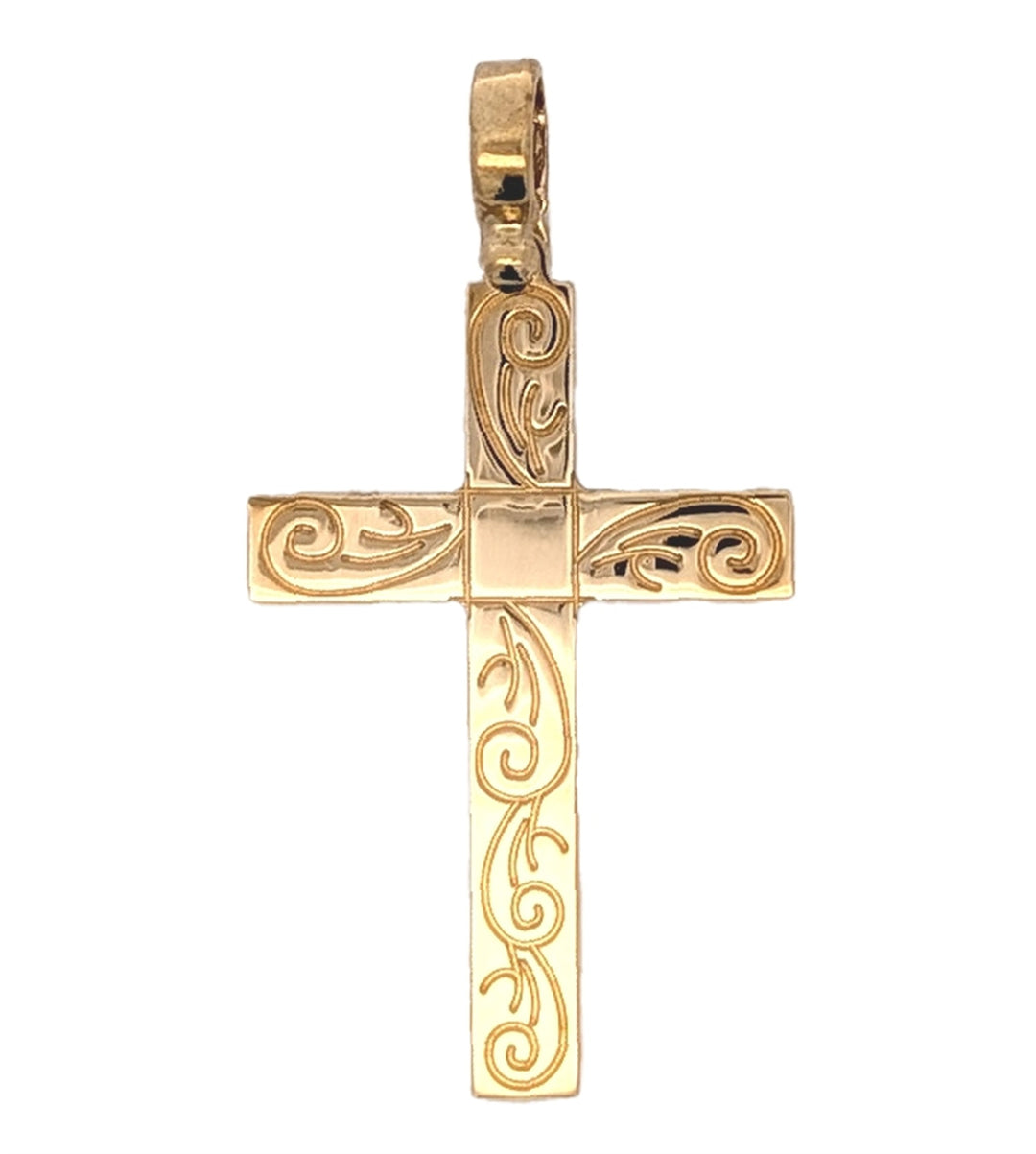 10KT Yellow Gold Fancy Cross Pendant