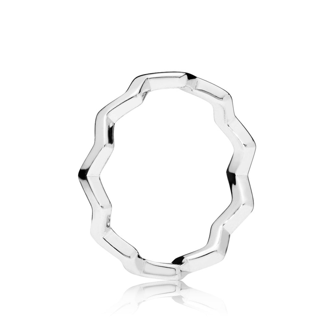 Zigzag ring in sterling silver
