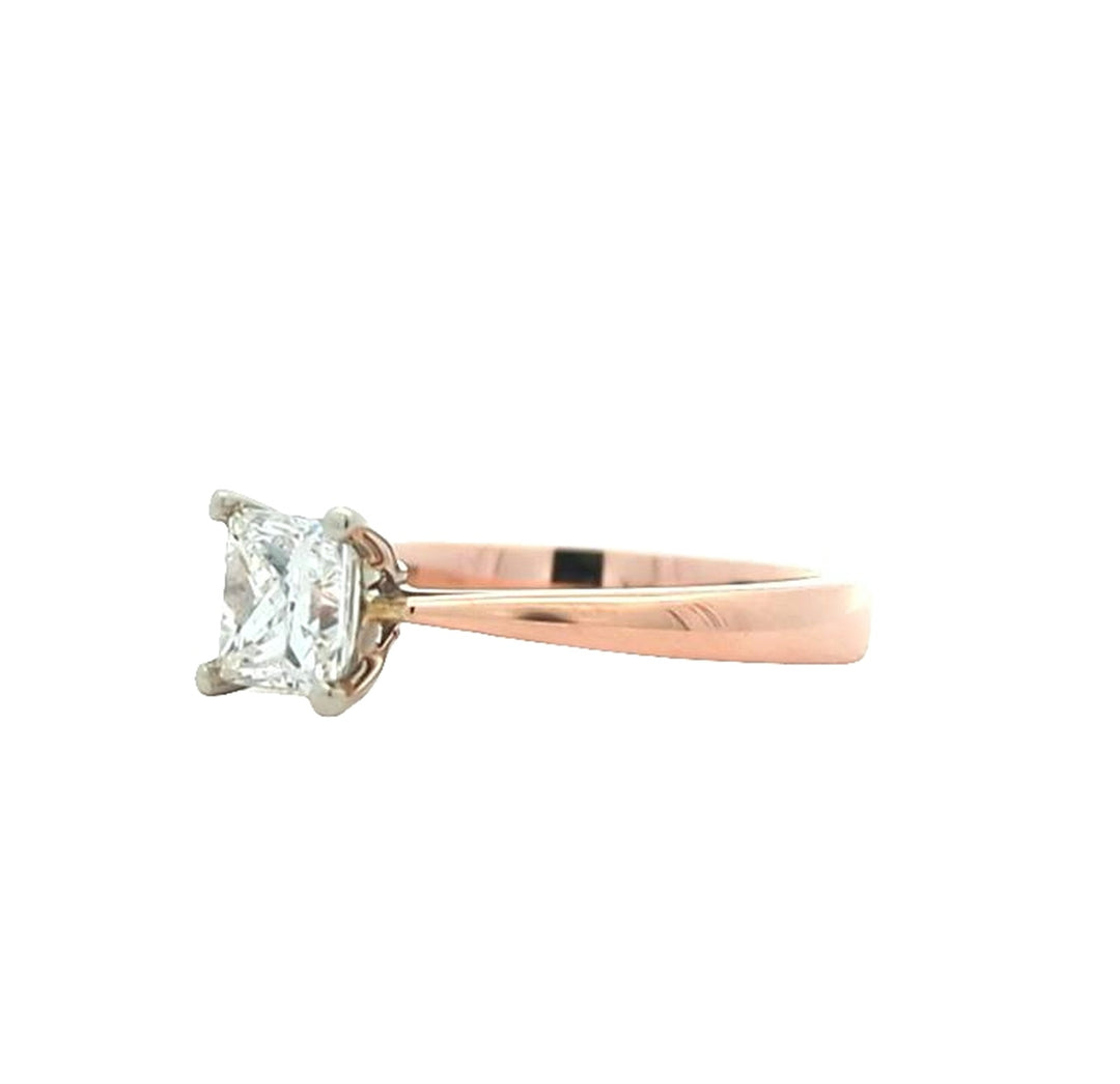14KT Rose and White Gold 1.01ctw Diamond Estate Engagement Ring