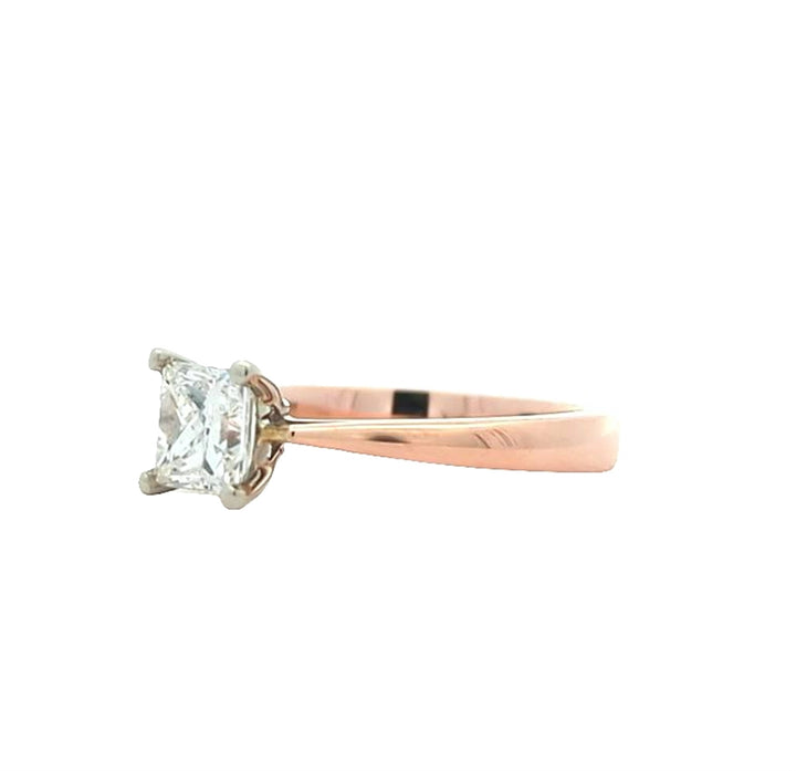 14KT Rose and White Gold 1.01ctw Diamond Estate Engagement Ring