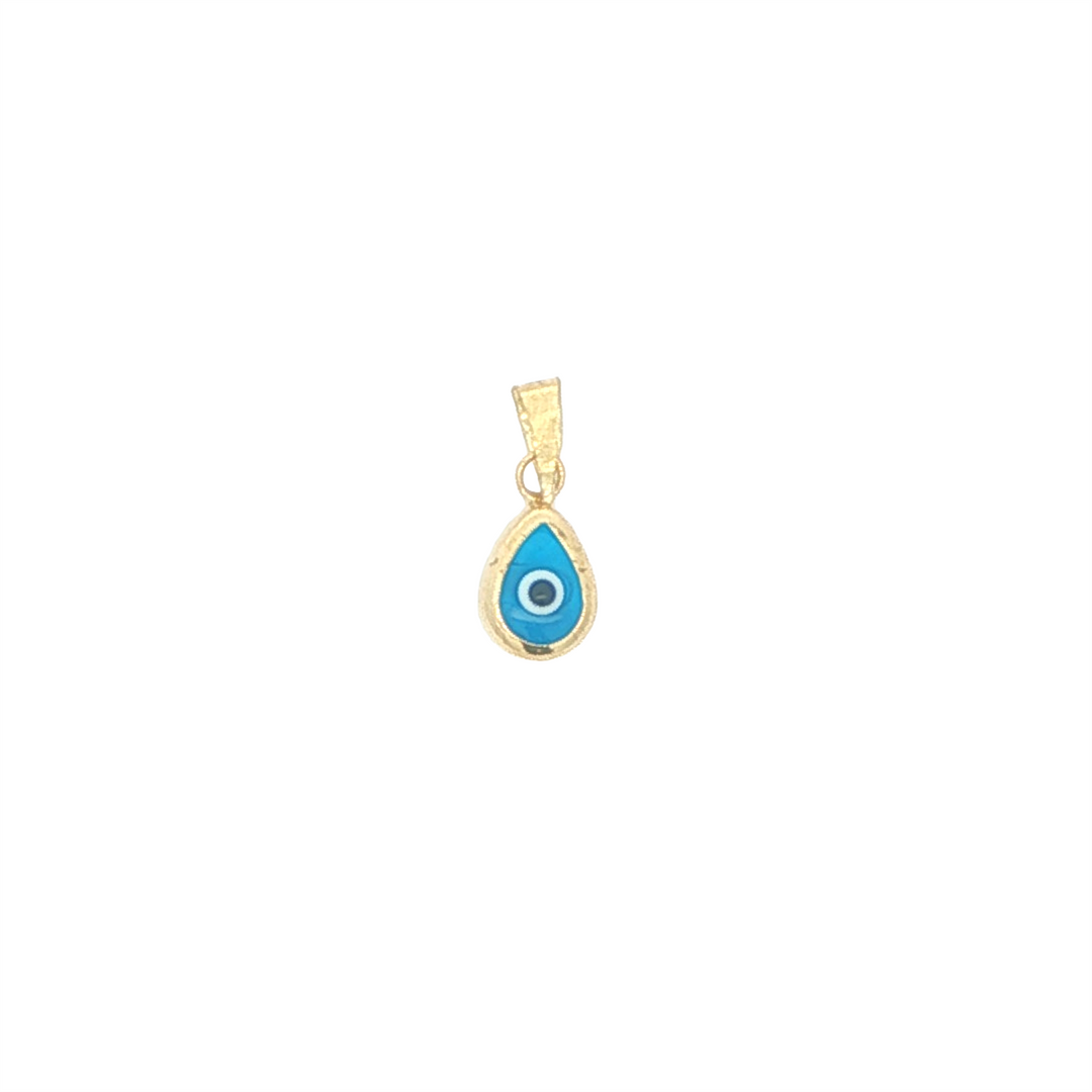 10KT Yellow Gold Evil Eye Pendant