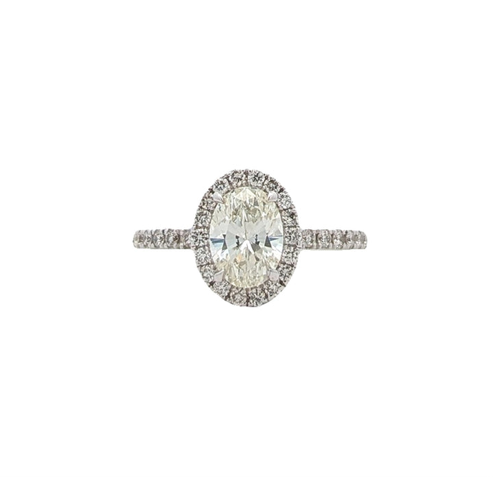 14KT White Gold 1.38ctw Diamond Estate Engagement Ring