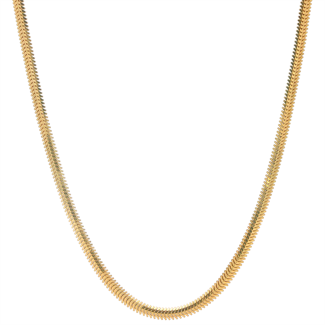 10KT Yellow Gold 2mm Herringbone Chain 20"