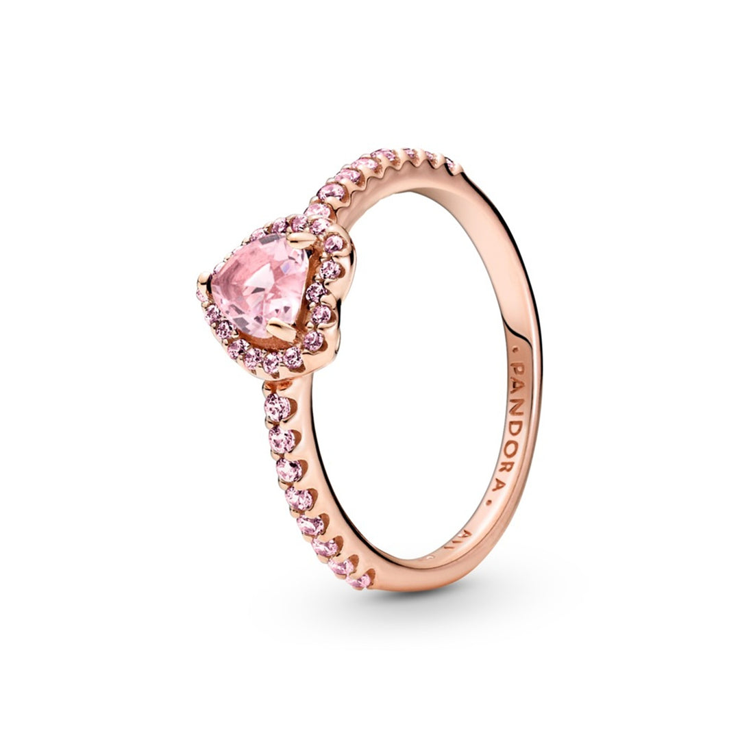 Heart 14k rose gold-plated ring