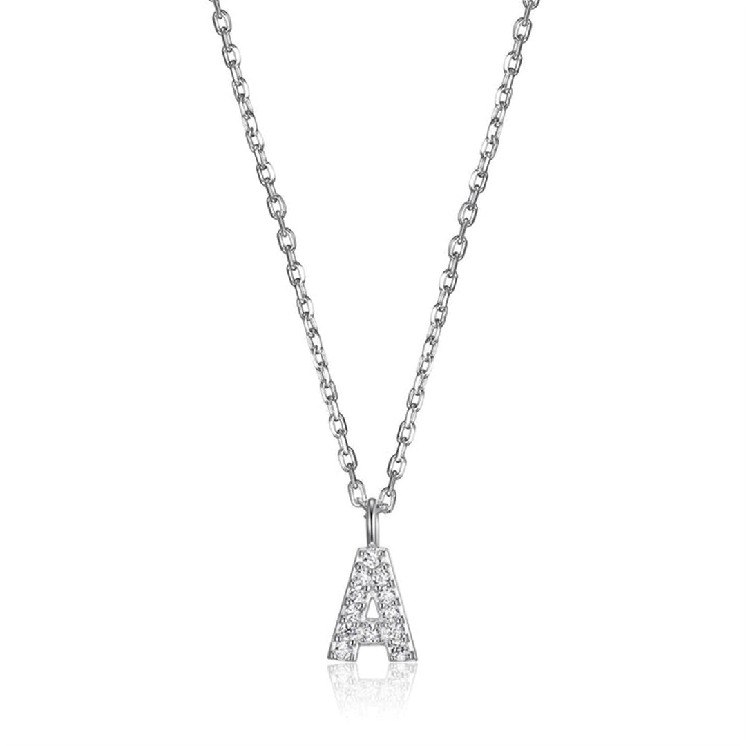 REIGN Sterling Silver CZ "A" 18" Necklace
