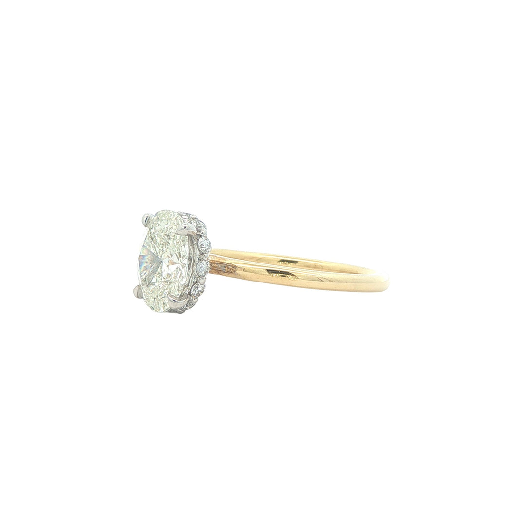 18KT Two-Toned 1.74ctw Lab Grown Diamond Engagement Ring