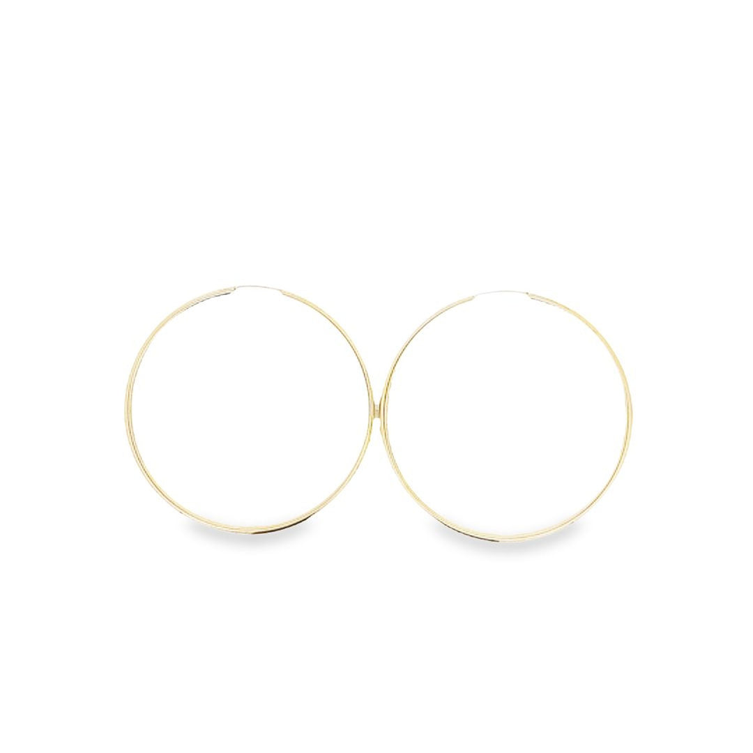 10KT Yellow Gold 41mm Hoop Earrings