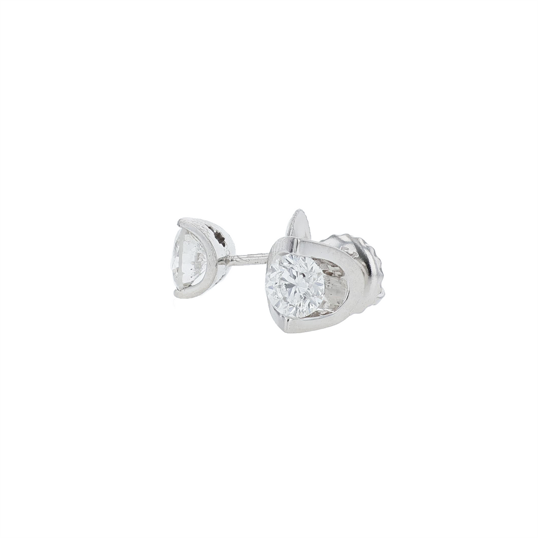 14KT White Gold 0.50ctw Diamond Estate Studs