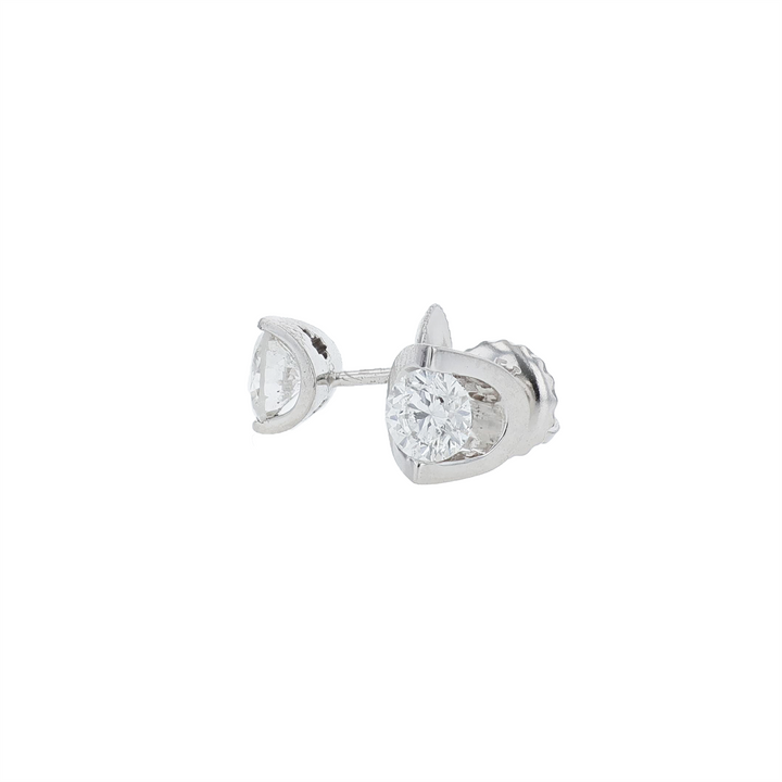 14KT White Gold 0.50ctw Diamond Estate Studs