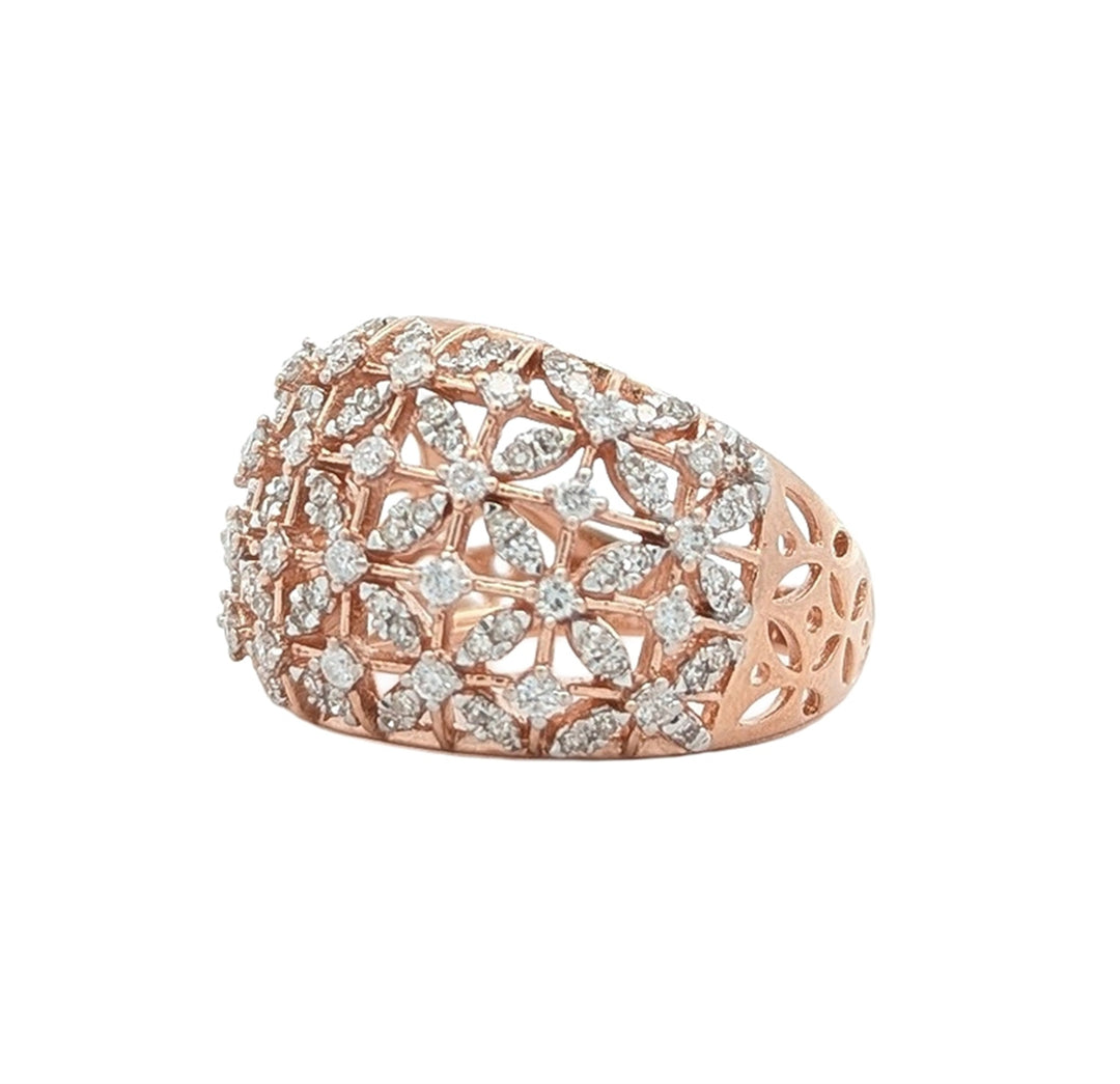 10KT Rose Gold  0.75ctw Diamond "Michael Hill" Estate Ring