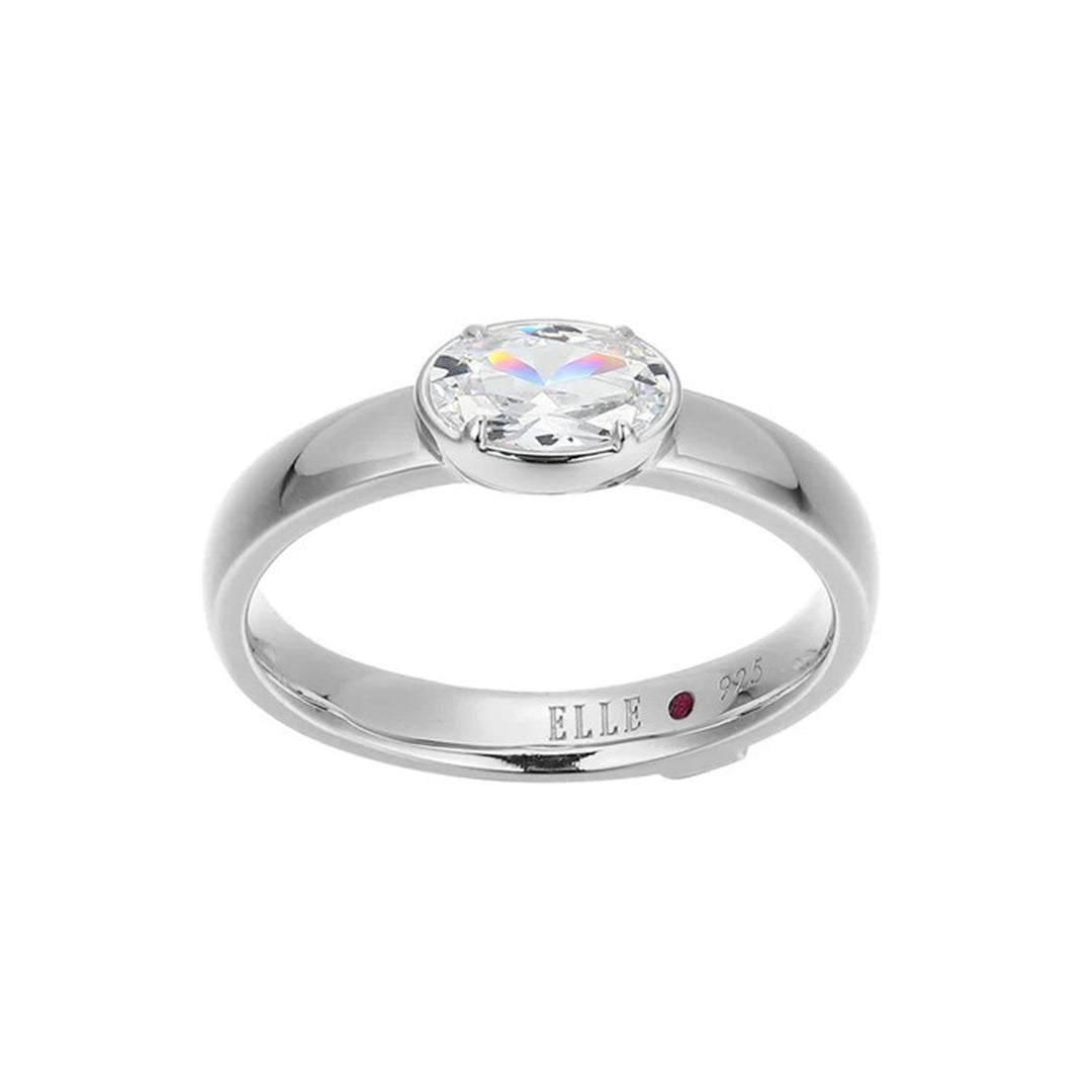 ELLE "Serenelle" Sterling Silver with Cubic Zirconia Ring