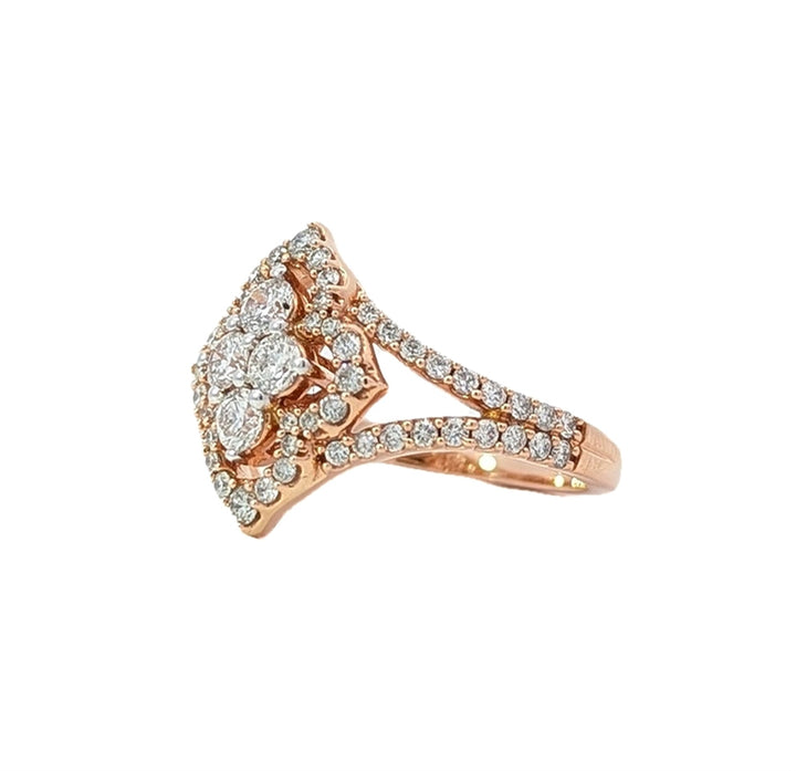 14KT Rose Gold 1.00ctw Diamond Ring