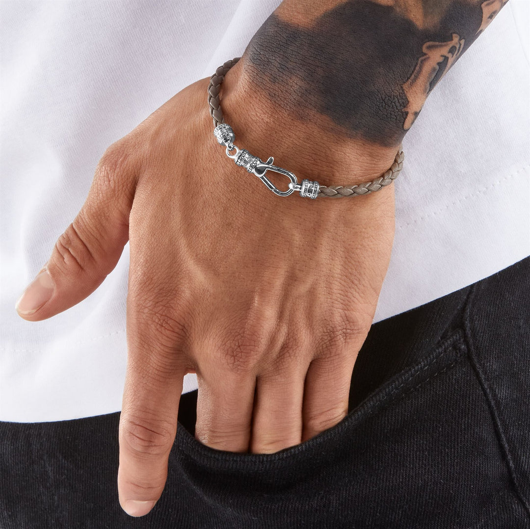Thomas Sabo Grey Leather Bracelet