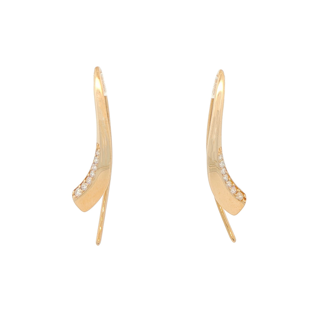 Privado "Elonge" 14K Yellow Gold Lab-Grown Diamond Drop Earrings