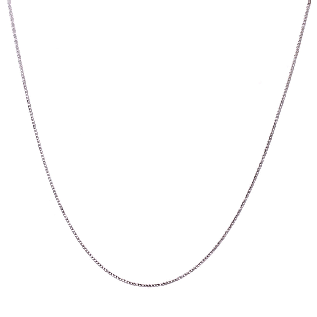 10K White Gold Fine 18" Curb Chain
