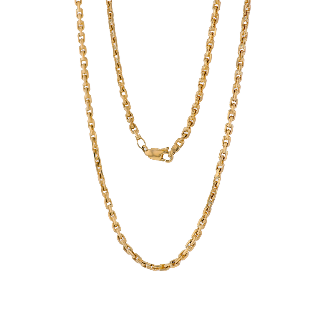 18KT Yellow Gold 3mm Heavy Rolo Link Estate Chain 25"
