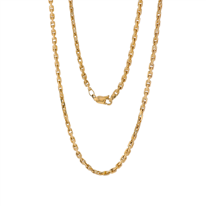 18KT Yellow Gold 3mm Heavy Rolo Link Estate Chain 25"