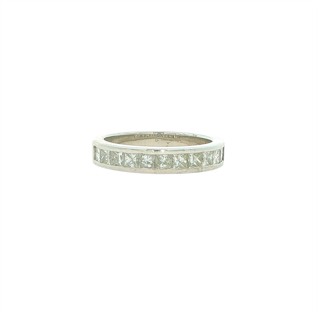 14KT White Gold 0.95cttw Diamond Estate Band
