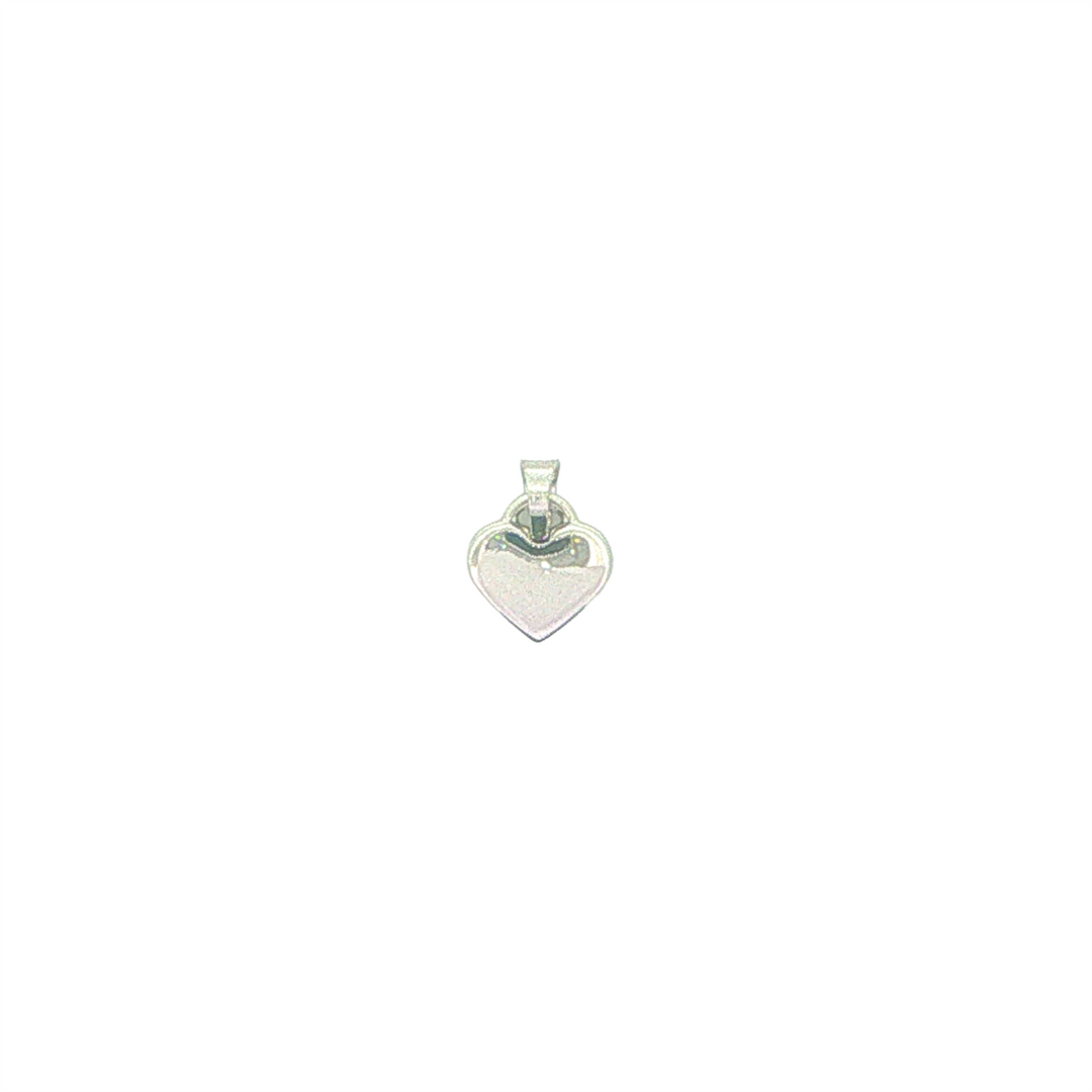 10KT White Gold Heart Pendant