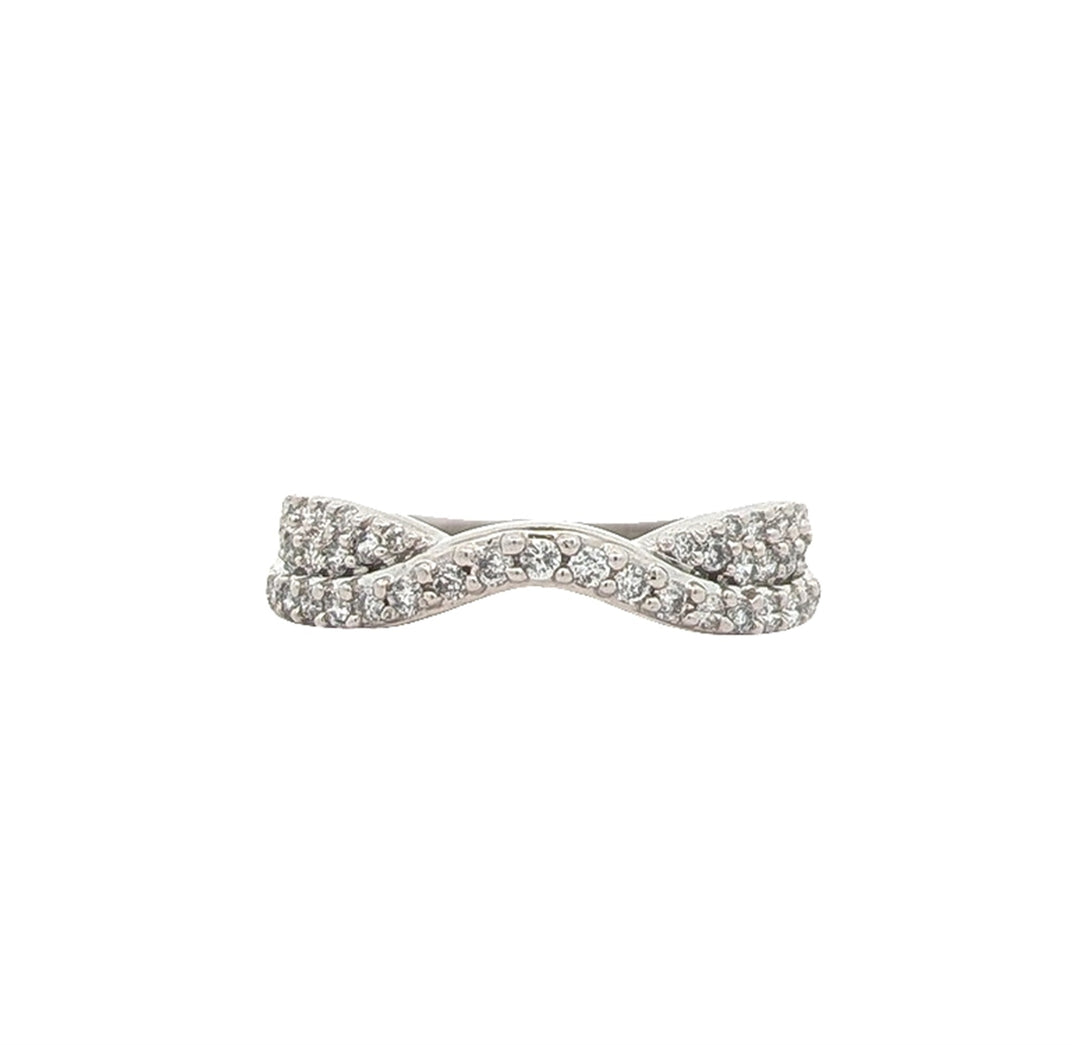 14KT White Gold 1.59ctw Diamond Estate Engagement Ring & Matching Band
