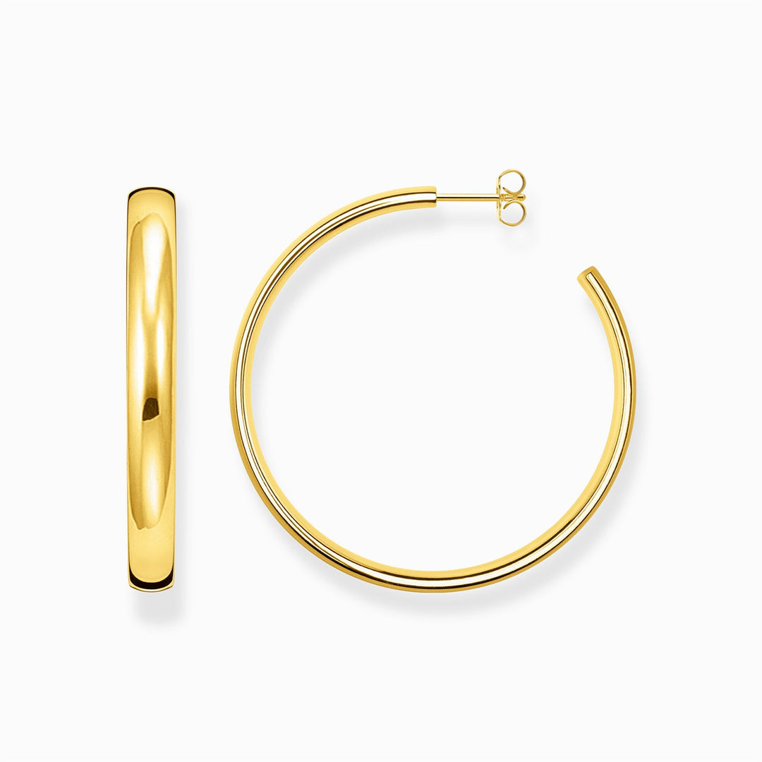 Thomas Sabo Sterling Silver Gold-plated Big Chunky Hoop Earrings