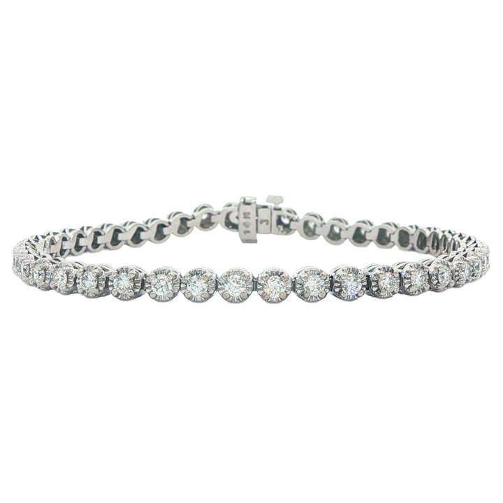 14KT White Gold 2.55ct 7in Tennis Bracelet