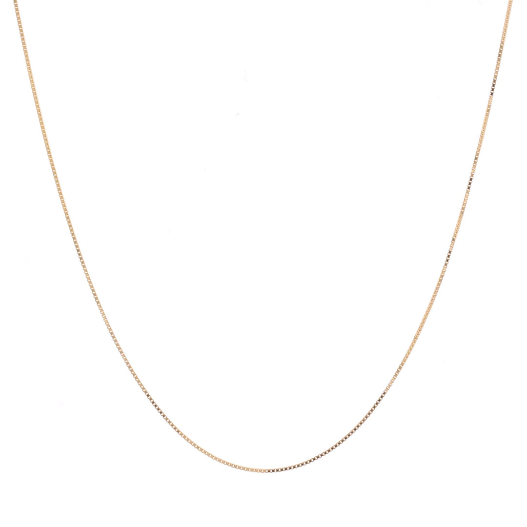 18KT Yellow Gold 20" 0.8mm Box Chain