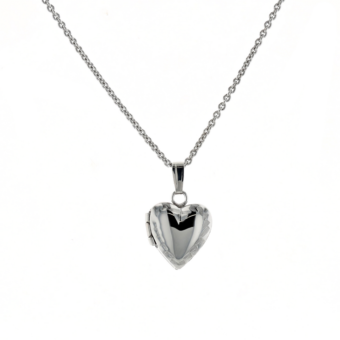 Sterling Silver Heart Locket 13" Necklace