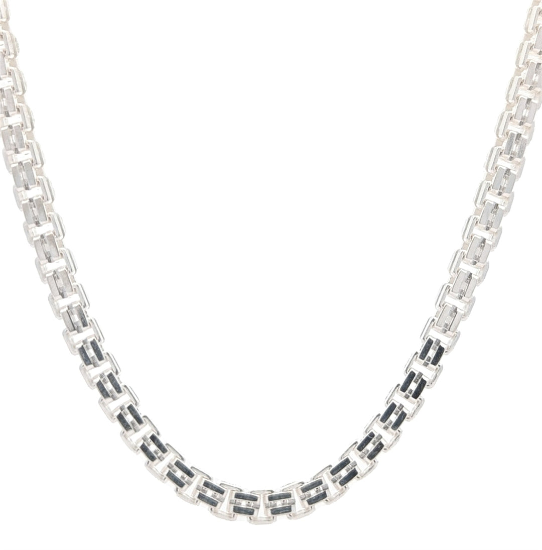 18" Sterling Silver Diamond Cut Double Link Box Chain, 3mm width