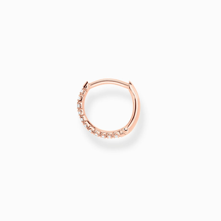 Thomas Sabo Single Hoop Earring White Stones - Rose Gold Plated