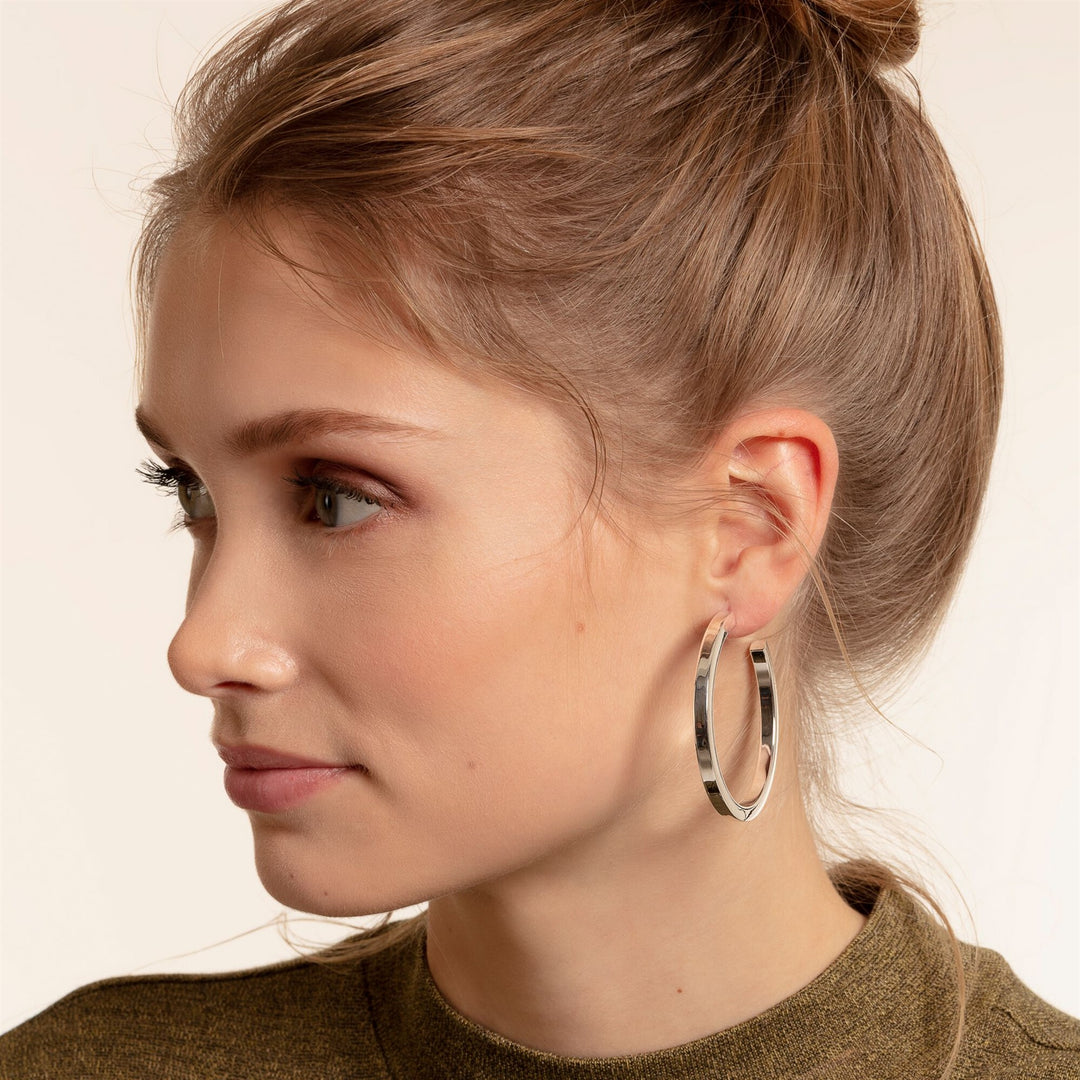 Thomas Sabo Sterling Silver Big Chunky Hoop Earrings