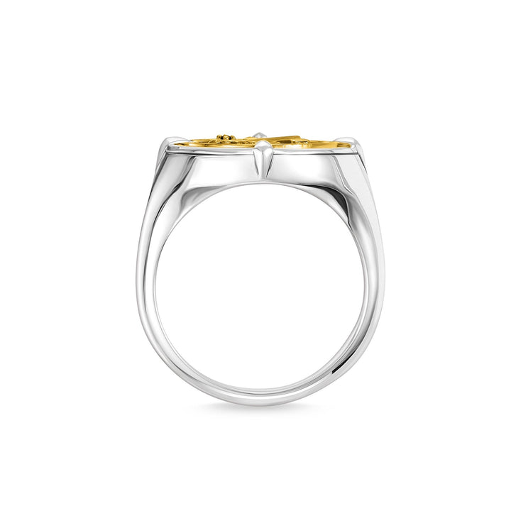 Thomas Sabo Sterling Silver and Gold Plated Faith, Love and Hope Ring
