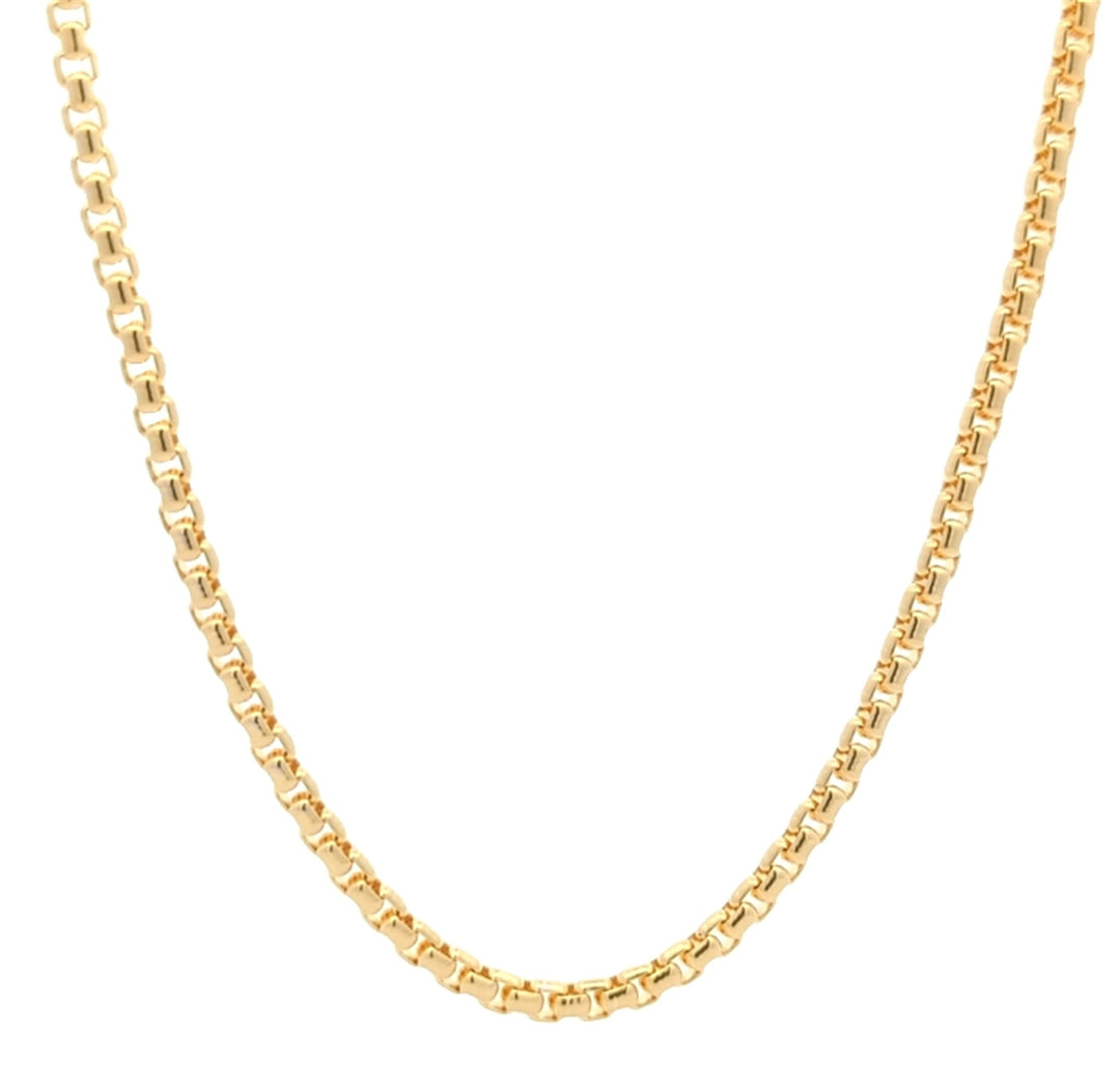 10KT Yellow Gold 26" Rounded Box Chain