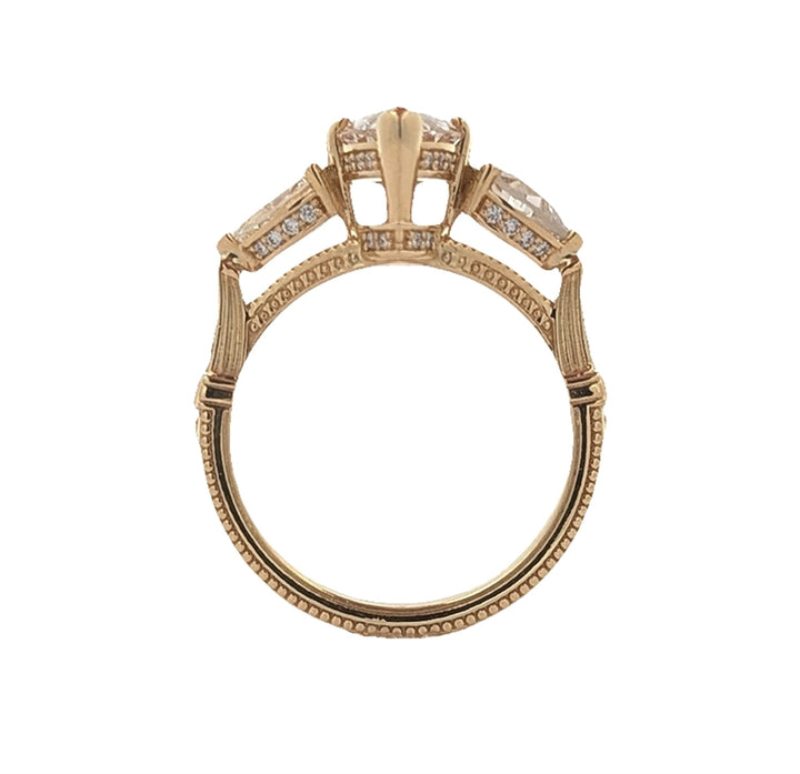 18KT Yellow Gold 2.44ctw Lab Grown Diamond Engagement Ring