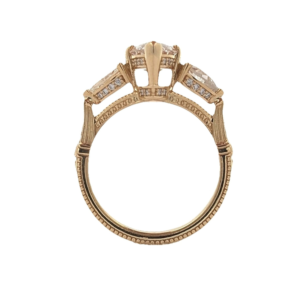 18KT Yellow Gold 2.44ctw Lab Grown Diamond Engagement Ring