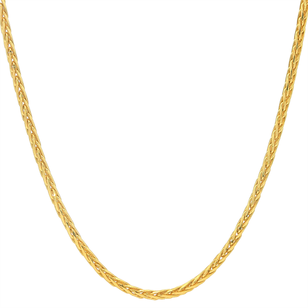 10KT Yellow Gold 1.5mm Wheat Chain 20"
