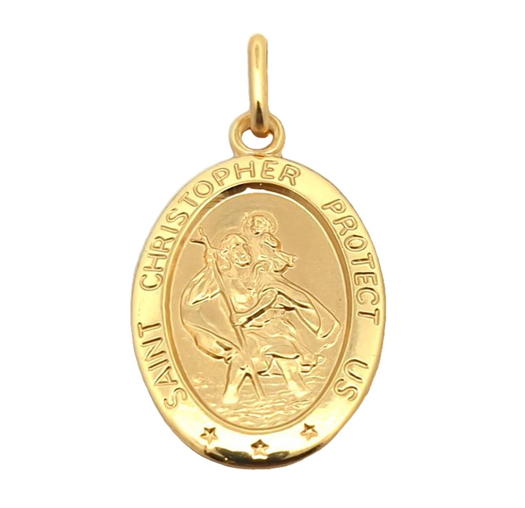 10KT Yellow Gold St. Christopher's Pendant