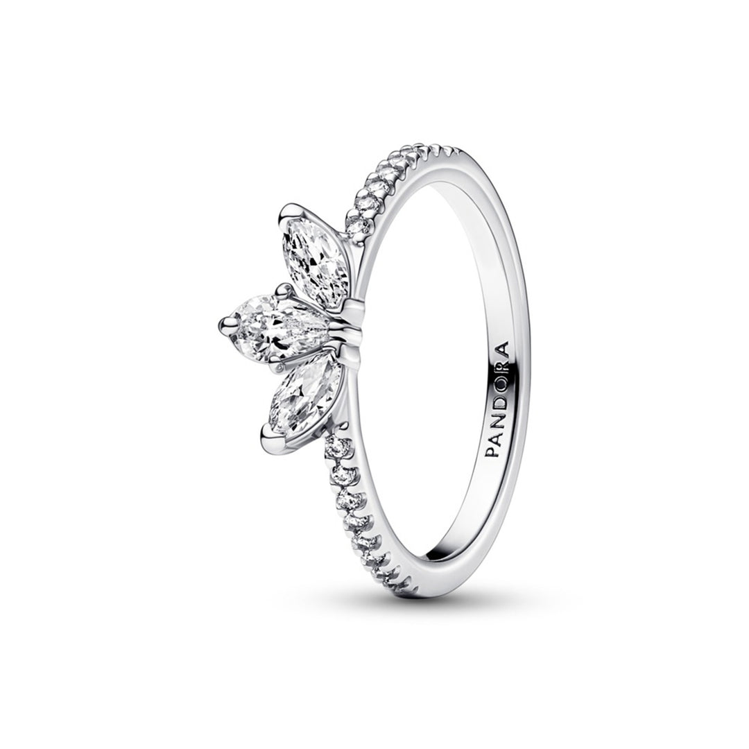 Herbarium cluster sterling silver ring