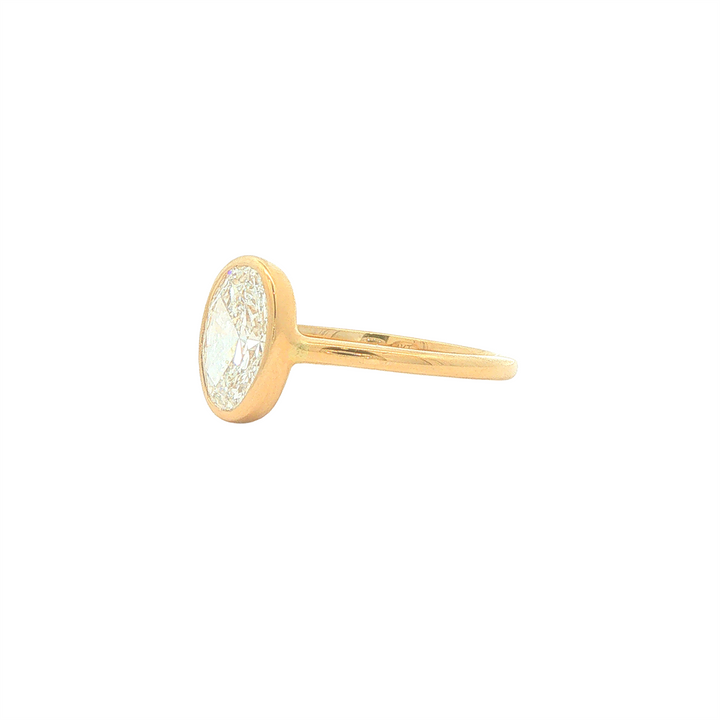 14KT Yellow Gold 1.59ct Lab Grown Oval Cut Diamond Engagment Ring