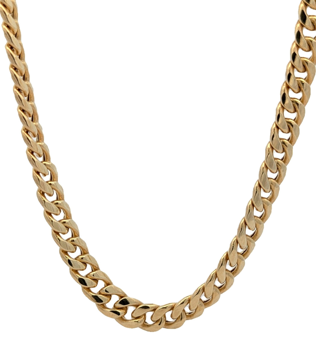 10KT Yellow Gold 22" Cuban Link Chain