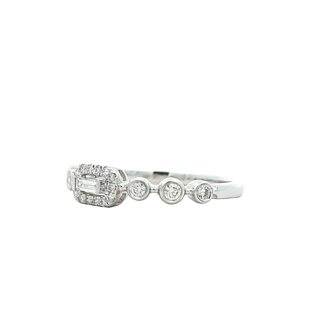 14KT White Gold 0.24ctw Diamond Band