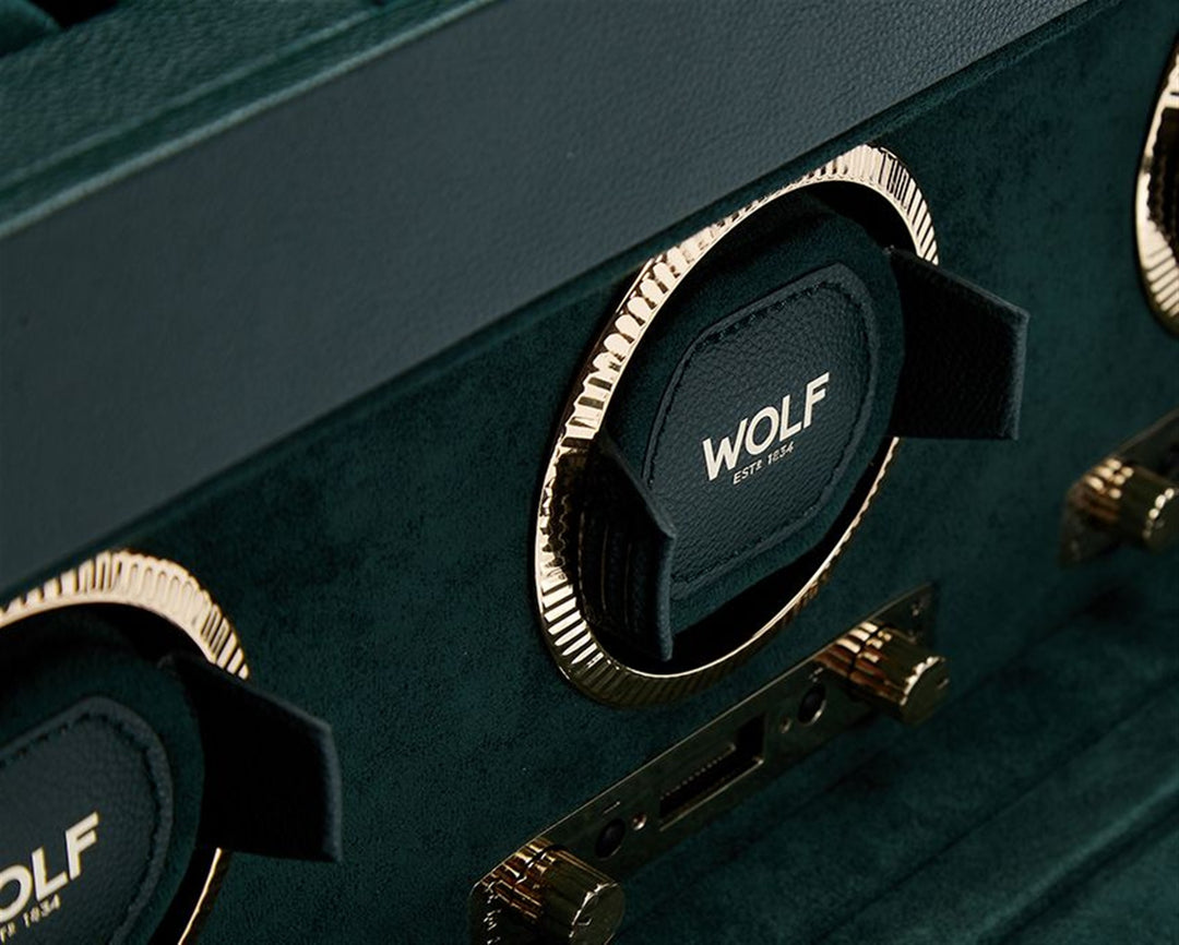 British Racing Green Triple Watch Winder